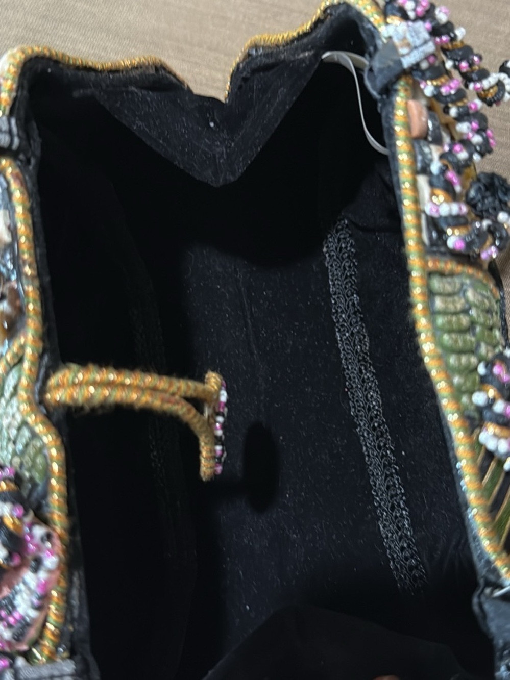 Mary Frances Multicolor Beaded Floral Evening Clutch - Pink Accents - Picture 3 of 3